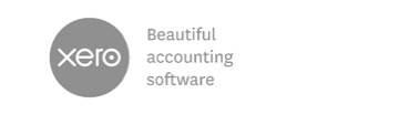 The image features the Xero logo with the tagline "Beautiful accounting software" in a sleek, minimalistic design on a white background.